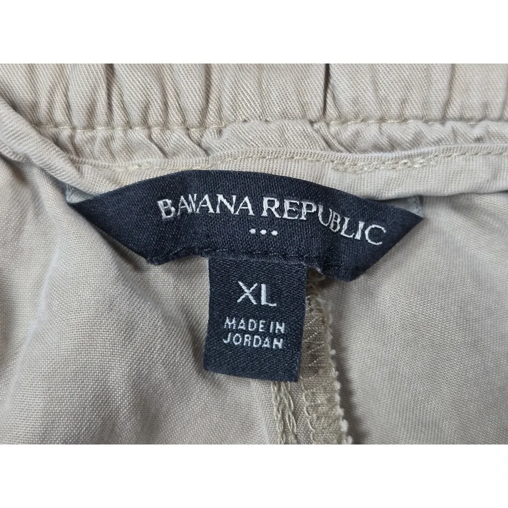 Banana Republic Khaki Tan Lyocell Cargo Jogger Pants Mens XL Utility Baggy Y2K